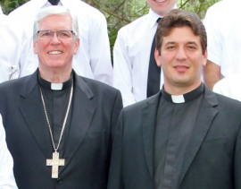 Father Mayer with Bishop Dewane